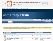 Tablet Screenshot of forum.open-xchange.com